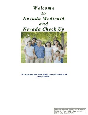 Fillable Online Leg State Nv Welcome To Nevada Medicaid And Nevada