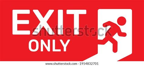 Emergency Exit Only Safety Signs Stickers Stock Vector Royalty Free 1954832701 Shutterstock