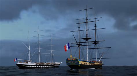 Débord de Loire 2019 visite en 3D à bord de l Hermione et du Belem