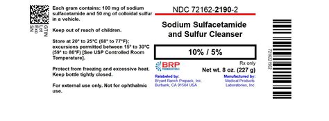 Sodium Sulfacetamide 10 And Sulfur 5 Cleanser