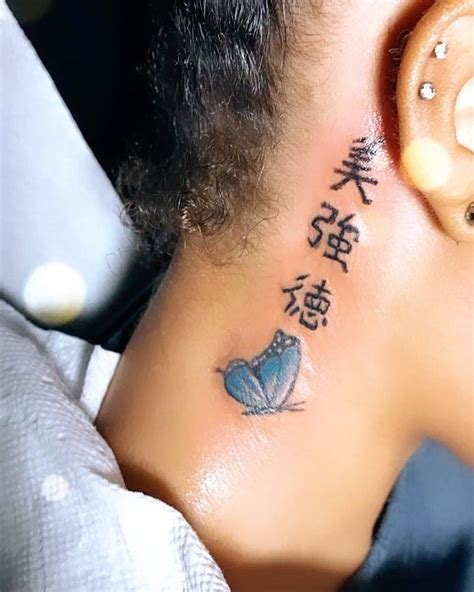 Girl Neck Tattoos Neck Tattoos Women Red Ink Tattoos Hand Tattoos