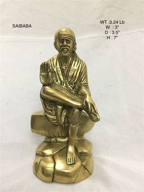 Sai Baba Statue Sai Baba Idol Figurine Sai Baba Murti Brass Etsy India