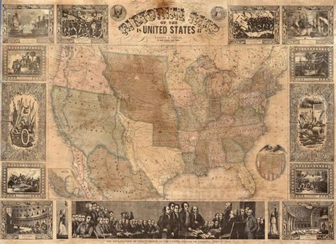 Fototapeta Stara Historyczna Mapa Usa W Stylu Vintage Sklep Styl