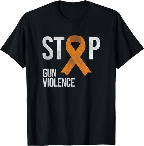 Stop Gun Violence Orange Ribbon For Awareness Protest Shirt