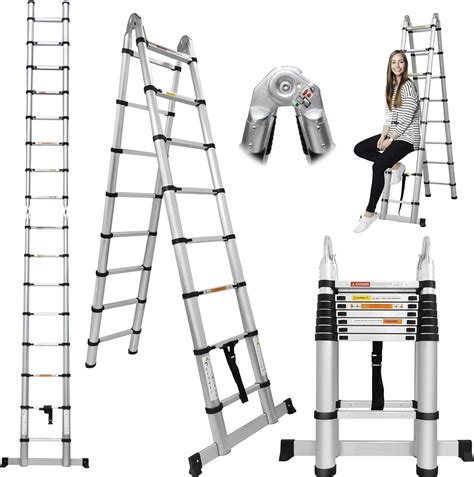 A Frame Telescopic Ladder 5M 2 5M 2 5M Extension Folding Ladder Multi