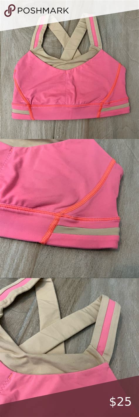 LULULEMON Pink And Nude Sports Bra Size 4 Nude Sports Bras Sports