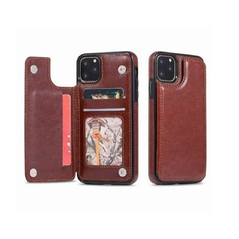 Iphone 11 Wallet Case With Card Holder Tika Pu Leather Kickstand Card Slots Case Double Magnetic