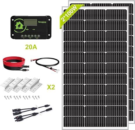 Amazon Newpowa Bb Cell Watt V Monocrystalline Solar Panel