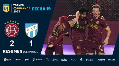 Torneobinance 2023 Fecha 19 Resumen De Lanús Atlético Tucumán