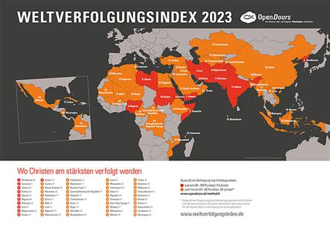 Weltverfolgungsindex Gewalt gegen Christen auf dem Höchststand