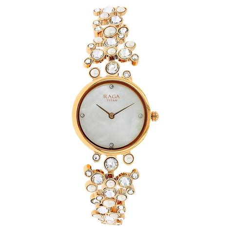 Buy Online Titan Raga Moonlight Mother Of Pearl Dial Women Watch With