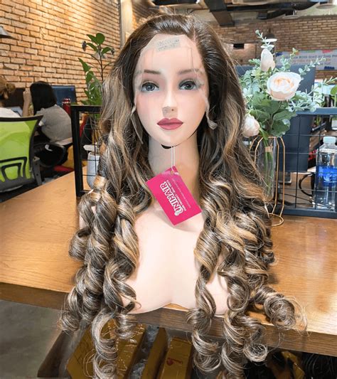 Piano Brown Color 13x4 Lace Frontal Wigs Bouncy Curly Human Hair