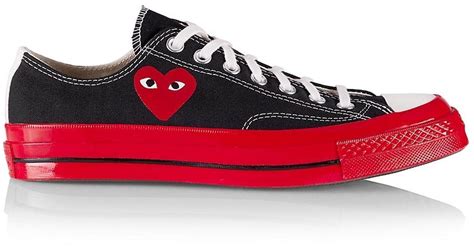 Comme Des GarÇons Play Canvas Cdg Play X Converse Unisex Chuck 70 Low