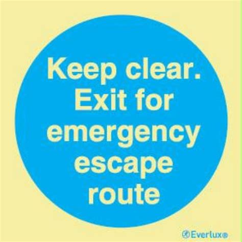 Webshop Datema Fire And Watertight Door Signs Keep Clear Exit For