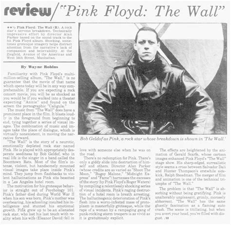 Pink Floyd The Wall 1982