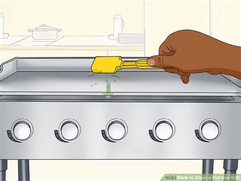 how to clean a flat iron grill