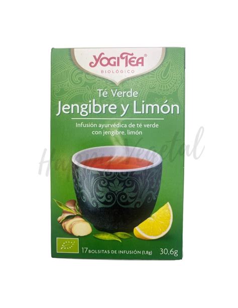 Té verde Jengibre y limón 17 bolsitas Yogi Tea