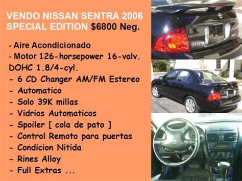 Vendo Nissan Sentra 2006 Special Edition En San Salvador Autos 9304