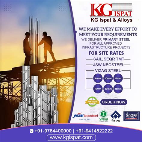 K G Ispat Alloys Tmt Bar Dealer In Jaipur Saria