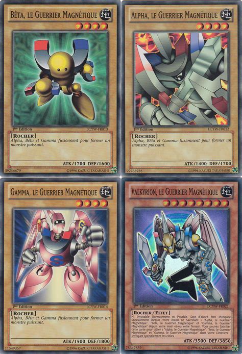 Pack Alpha Beta Gamma Et Valkyrion Français De 4 Cartes Yu Gi Oh