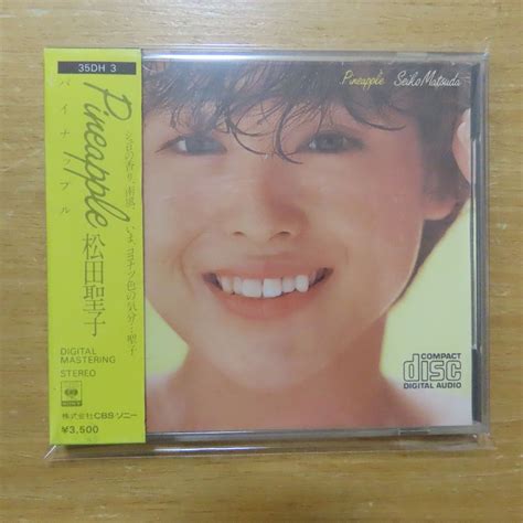 【やや傷や汚れあり】41056274【cdsony初期3500円盤金レーベル1b1箱帯】松田聖子 パイナップル 35dh 3の