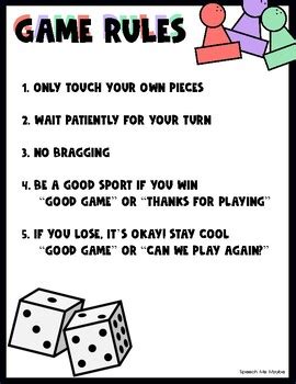 Game Rules Visual by Speech Me Maybe | TPT