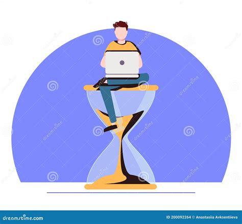 Procrastination In Business Process Concept Businessman Sitting On