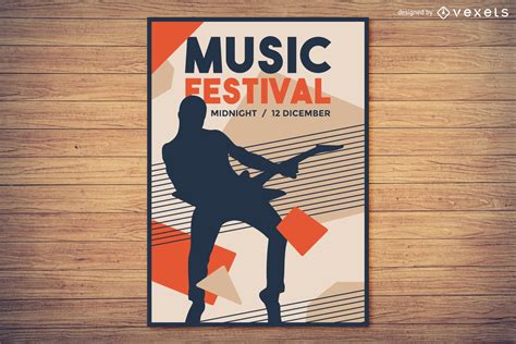 Descarga Vector De Dise O De Cartel De Festival De M Sica Con Silueta