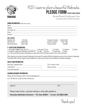 Fillable Online Gtc Pledge Form Final Indd Fax Email Print Pdffiller