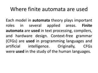 The Theory Of Finite Automata Pptx