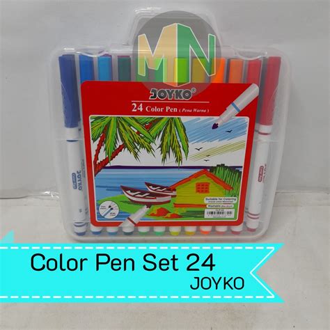 Jual Color Pen Pulpen Pena Warna Joyko CLP 05 24 Warna Colors Spidol