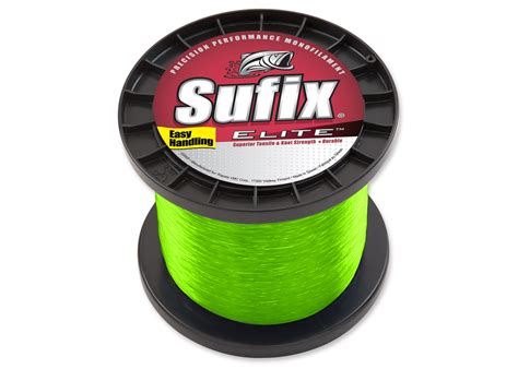 Sufix Elite Monofilament Fishing Line Hi Vis Yellow Lb Yd