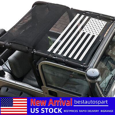 For Jeep Wrangler TJ 1997 2 4D Anti UV Bikini Top Sunshade Mesh Cover