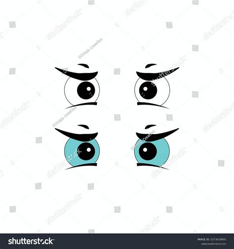 Angry Eyes Vector Cartoon Angry Eye Stock Vector Royalty Free