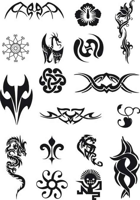 Set Tribal Tattoos (.eps) Free Vector Download - 3axis.co