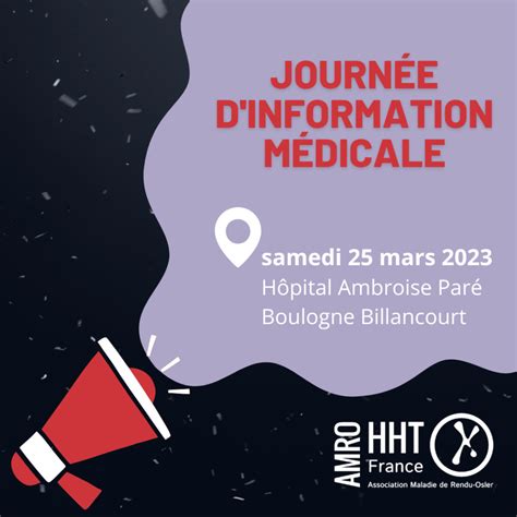 Retour De La Journ E D Information M Dicale Amro Hht France