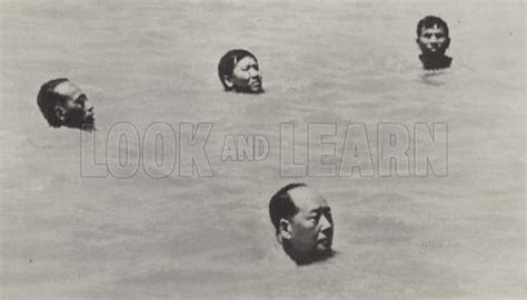 Mao Zedong swimming in the Yangtse River, China, 1966 stock image ...