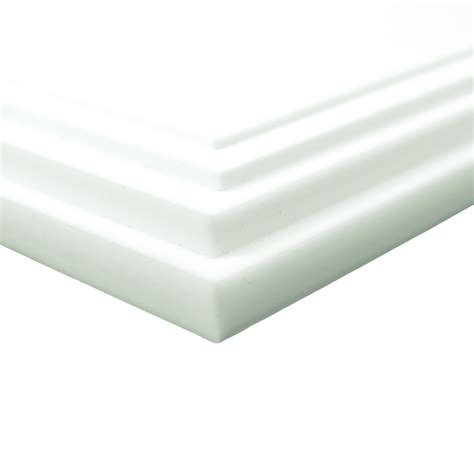 BuyPlastic White Natural Teflon PTFE Virgin Plastic Sheet 1 4 X 12