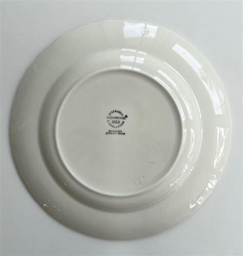 NEW Wedgwood Queensware Cream On Cream Shell Edge Salad Plate EBay