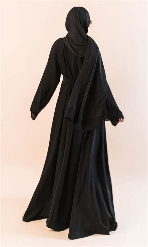 Amani Luxury Black Chiffon Open Abaya