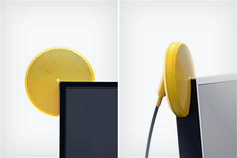 Pac-Man-inspired USB Mic rests snugly on the top corner of your desktop monitor - Yanko Design