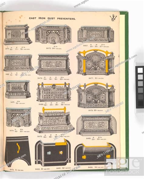 Page entitled 'Cast Iron Dust Preventers, ' showing examples of designs for fifteen cast iron ...