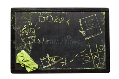 Symbols On Chalkboard Lesson And Sex Education In High School Stock