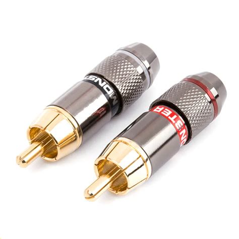 4 8 12 Pces 24k Ouro Chapeado Cobre Puro Liga De Zinco Monstro Rca Plug