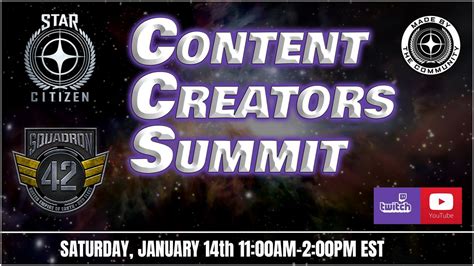 Star Citizen On Twitter Rt Solcitizens The Content Creators Summit