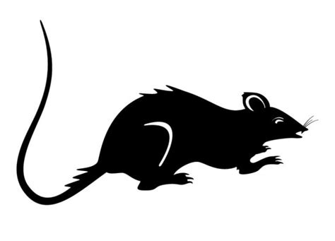 Free Vector | Rat silhouette black mouse vector