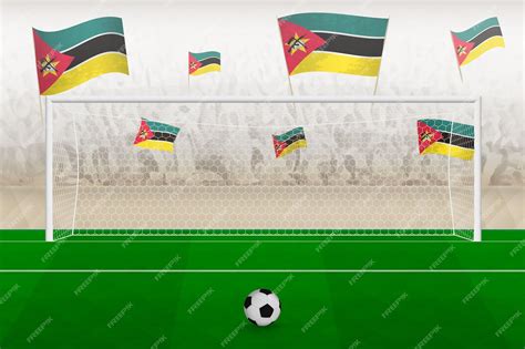 Premium Vector | Mozambique football team fans with flags of mozambique cheering on stadium ...