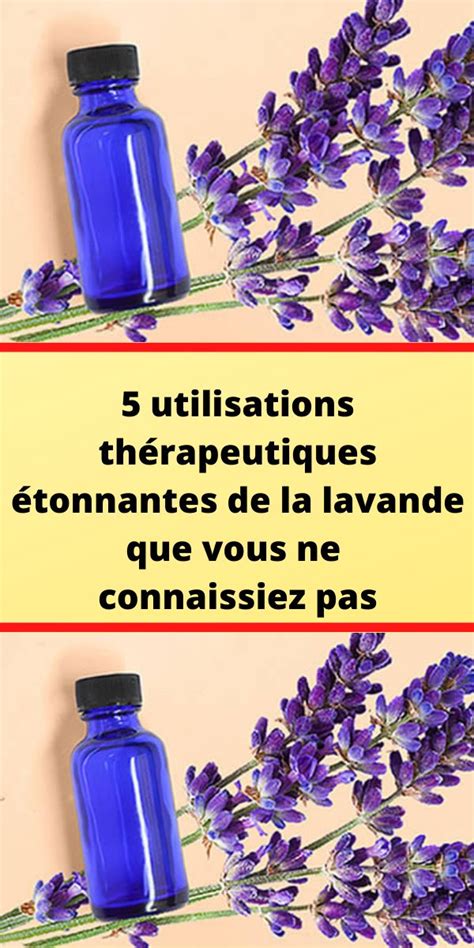 5 utilisations thérapeutiques étonnantes de la lavande que vous ne