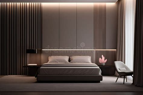 Modern Hotel Room Interior Minimalistic. Generative Ai Stock ...