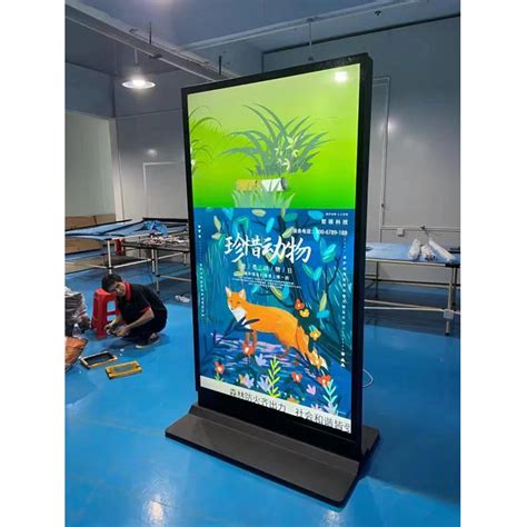 65 Inch Indoor Display Poster Touch Screen Lcd Screen Floor Standing